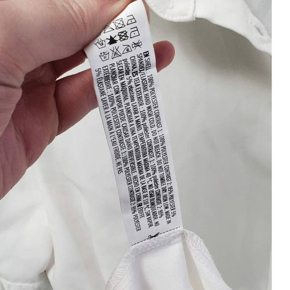 NWOT English Factory Cute Preppy White Blouse Size Small #70091T7SF - Picture 8 of 9
